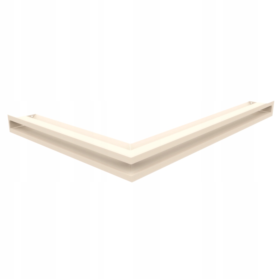 Ventilační mřížka do krbu Luft rohová pravá 54,7x76,6x6 krémová