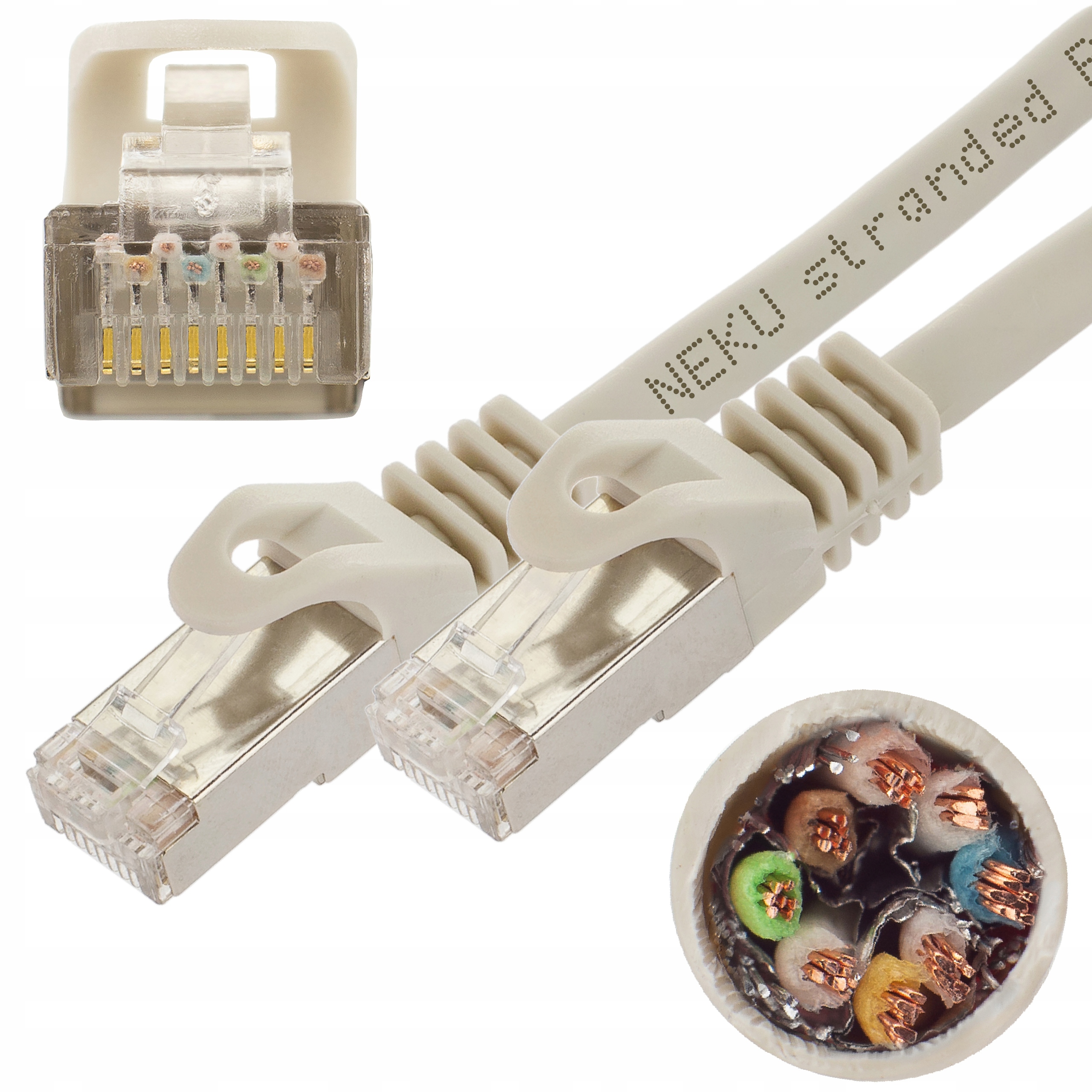 

Neku Kabel Patchcord ekran S/ftp kat.6a Pimf 1m