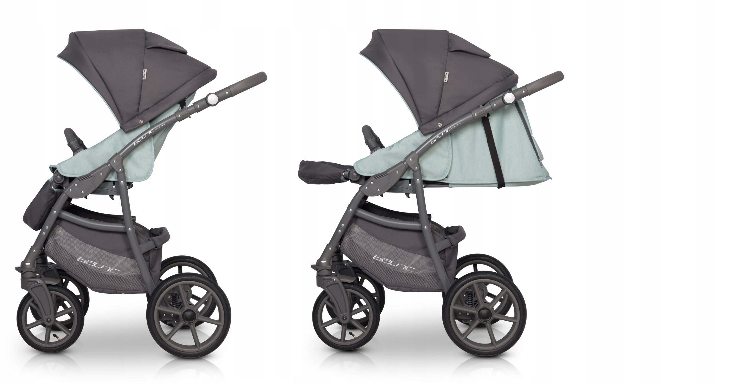 WÓZEK 3w1 WIELOFUNKCYJNY / Basic Pastel Basil Riko Waga wózka 15 kg