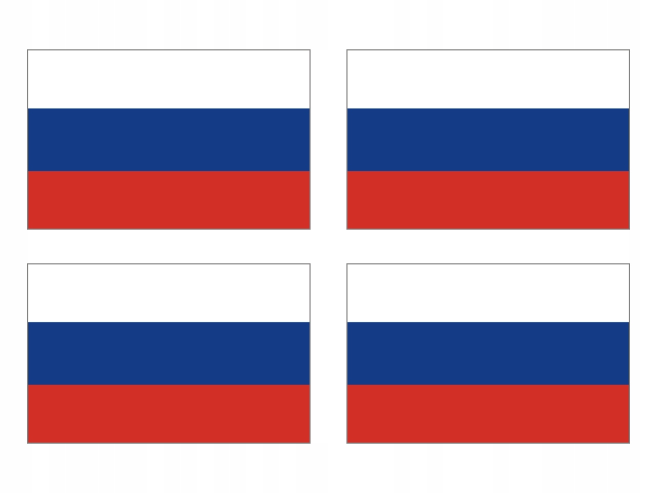 

Naklejki Flaga Rosja na auto moto rower 4szt