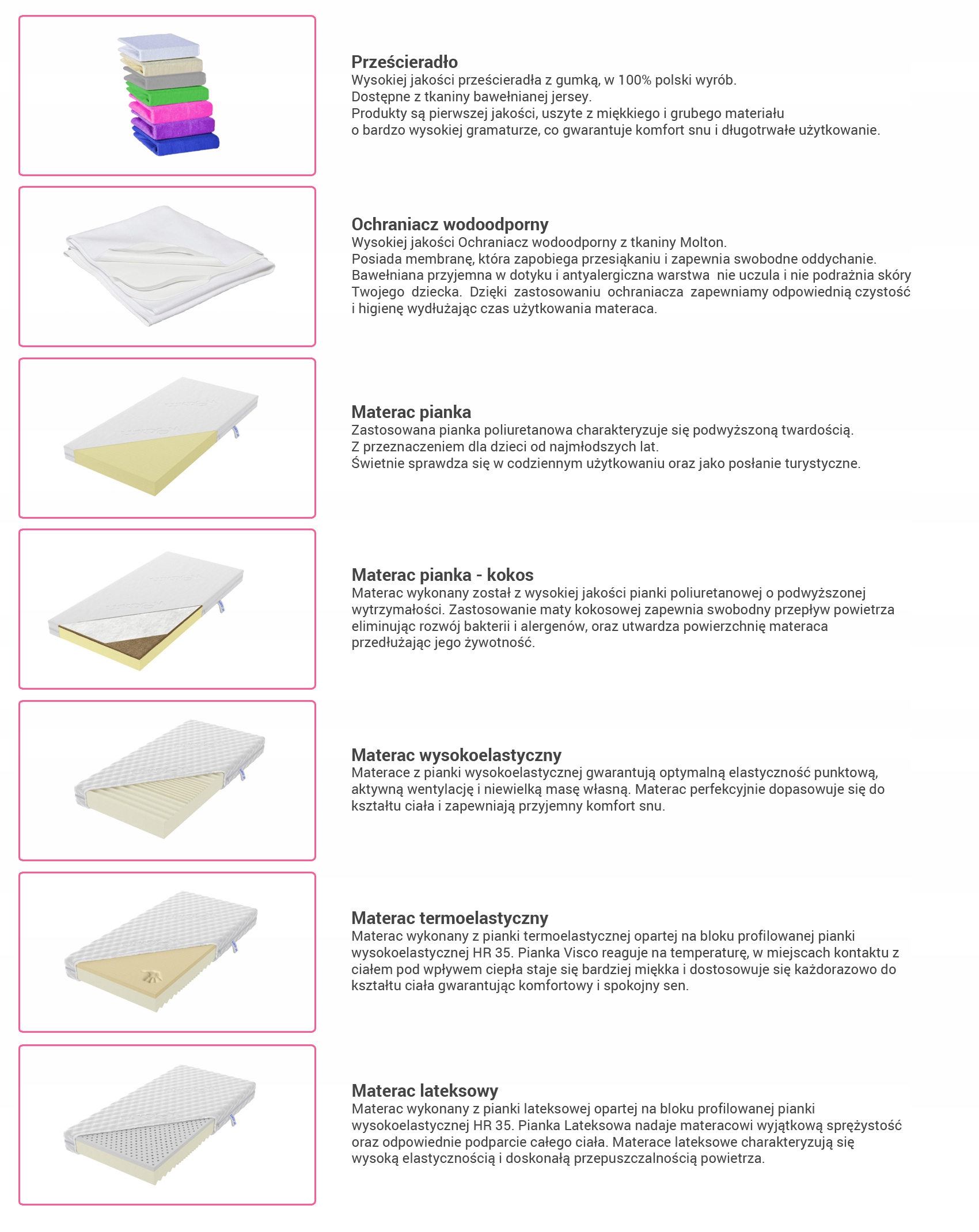 Pokrowiec na materac PIKOWANY 180x80 Kod producenta pokr.m.180x80