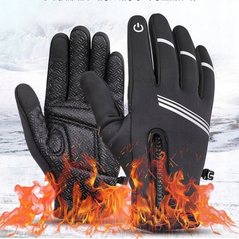 RĘKAWICZKI ROWEROWE ZIMOWE RĘKAWICZKI ROWEROWE MĘSKIE PEŁNE OCIEPLANE L Rozmiar L