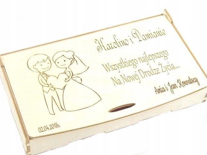 

Pudełko pudełeczko na pieniądze Pamiątka Ślub