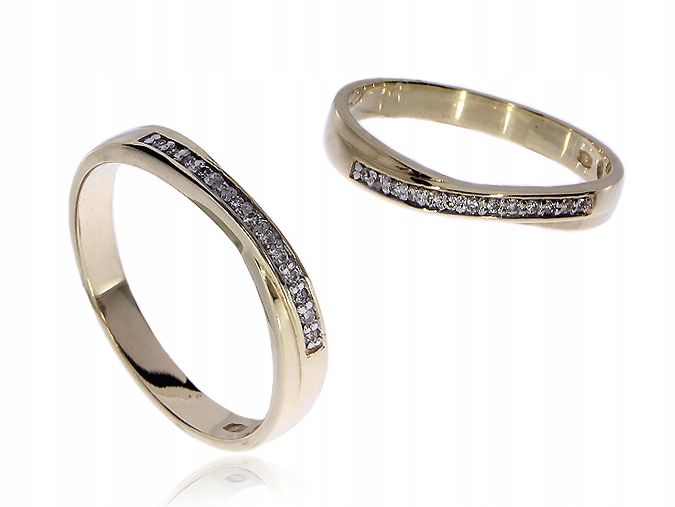 

Pierścionek Obrączka Brylanty Złoto Prezent LgP521