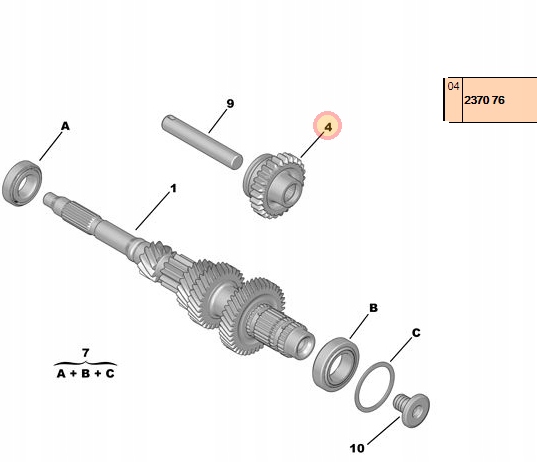 KOŁO ZĘBATE WSTECZNEGO BIEGU JUMPER BOXER DUCATO Producent części Citroen OE