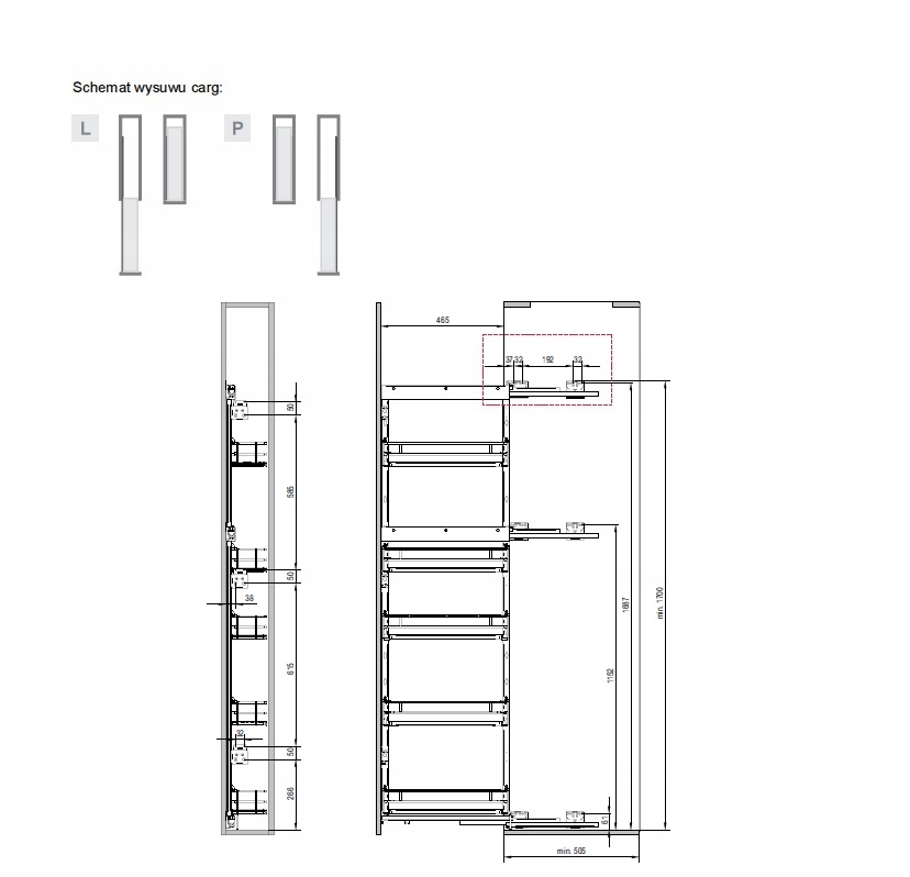 KOSZ CARGO 15 MAXI BOCZNE MAXIMA GRAFIT REJS LEWE Producent Rejs