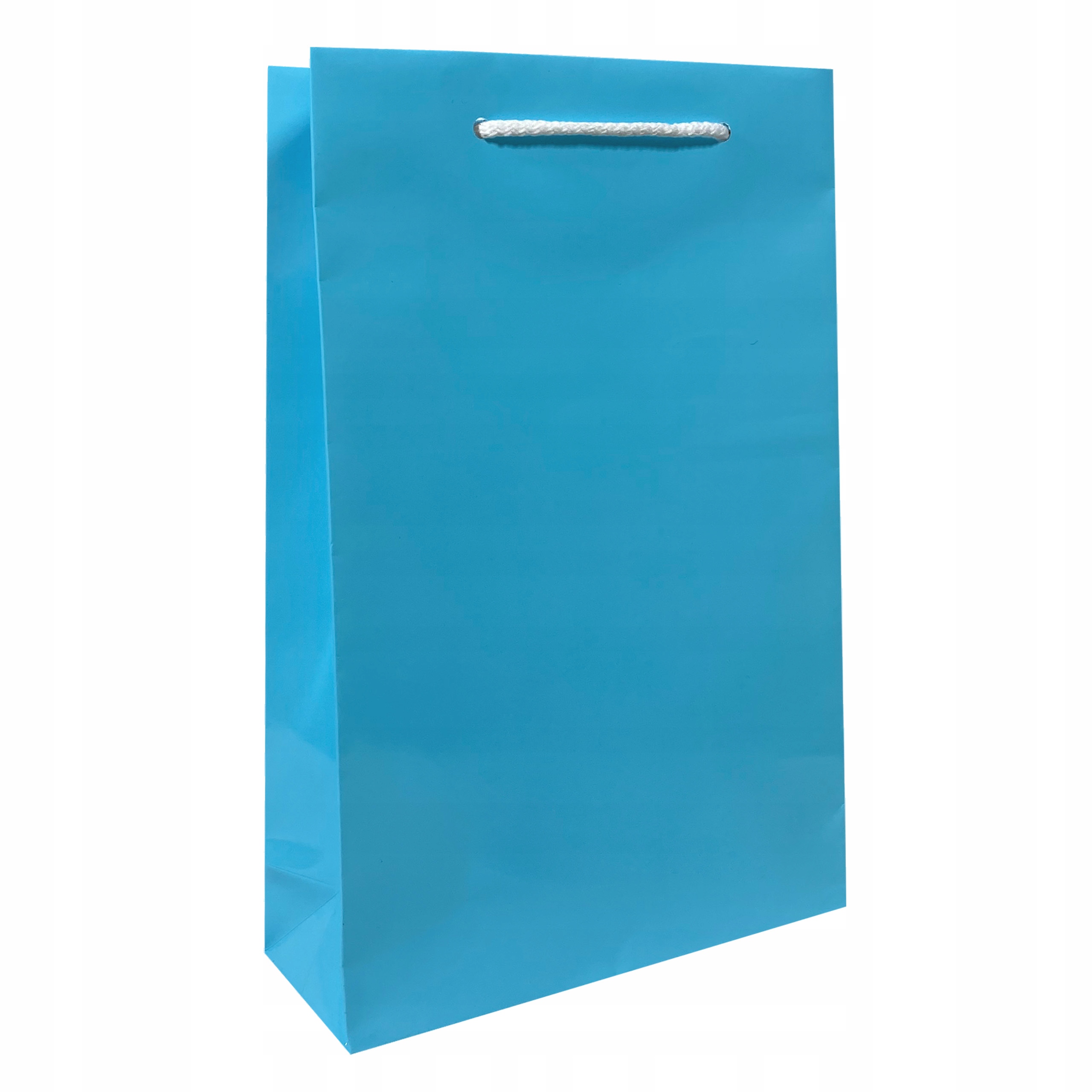 

Torebka papierowa laminowana Niebieska 17,5x6,5x26