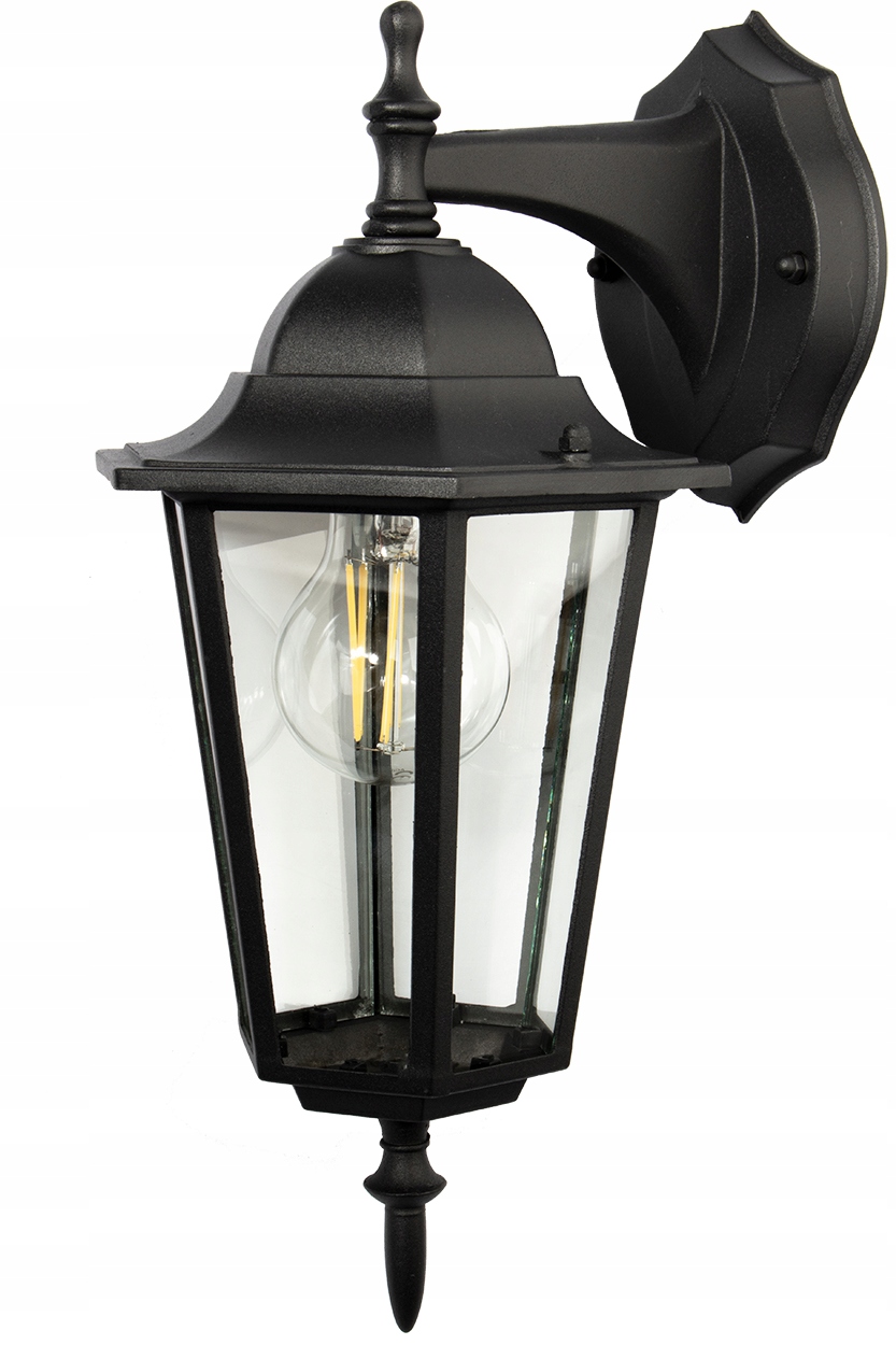 

Kinkiet Ogrodowy Led Lampa Elewacyjna E27 Czarna