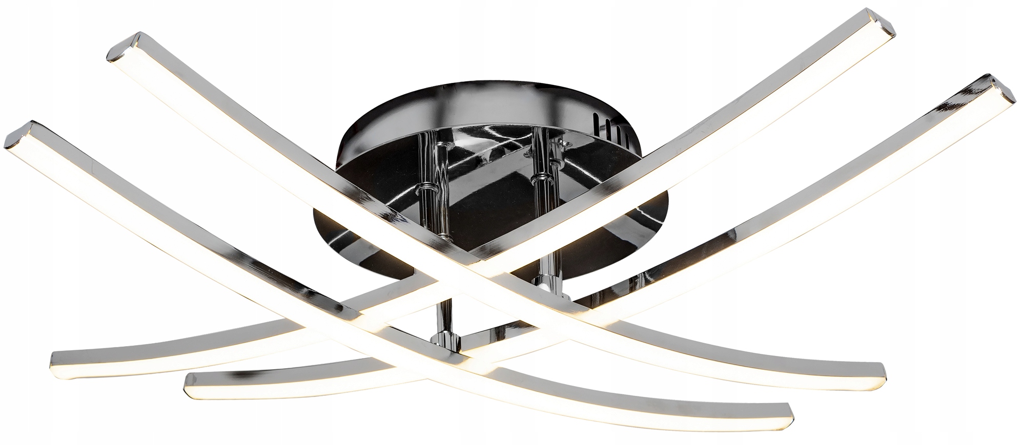 

Lampa Sufitowa Plafon Led Ciepły Nowoczesna Chrom