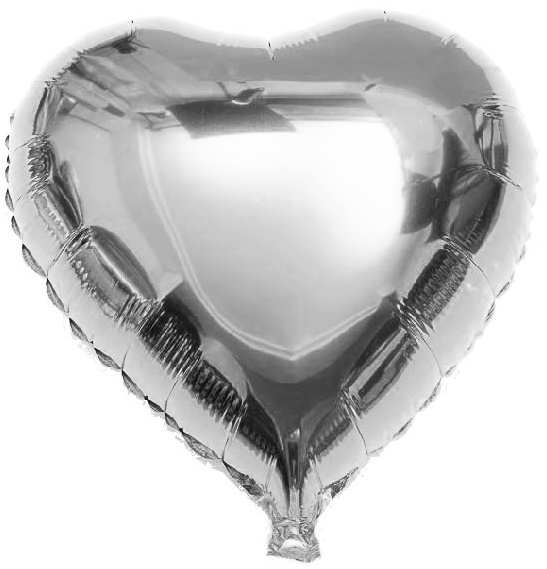 

Srebrne Serce, Baby Shower, balon 45cm dekor S4