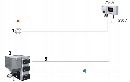 STEROWNIK DO POMPY C.O. CS-07 KG Elektronik Marka inna