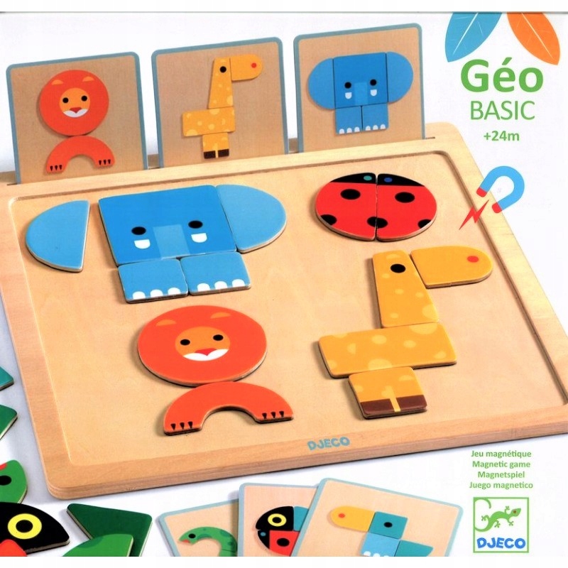 

Drewniana układanka magnetyczna GeoBasic Djeco