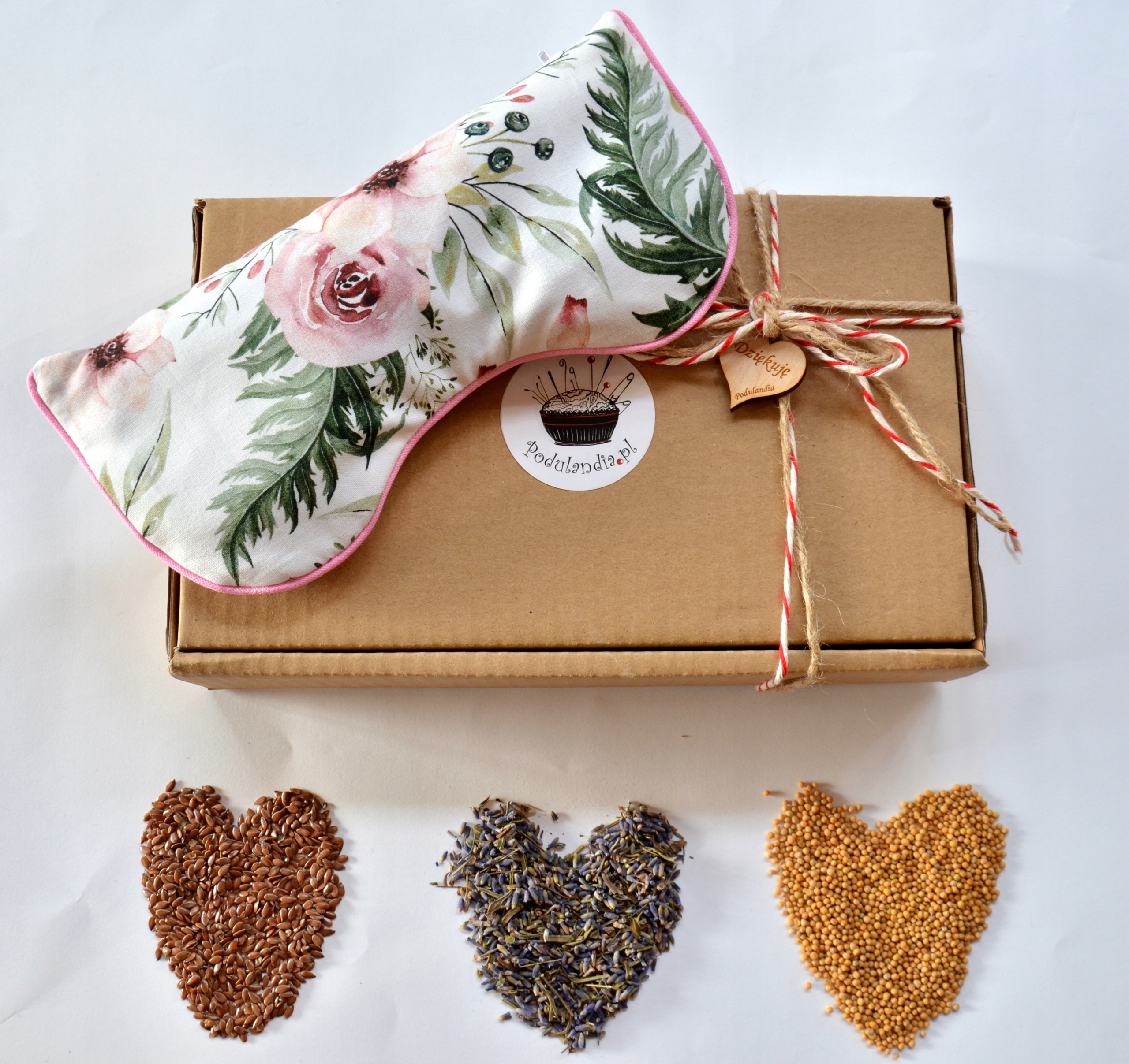 

Opaska na oczy siemię lniane gorczyca lawenda