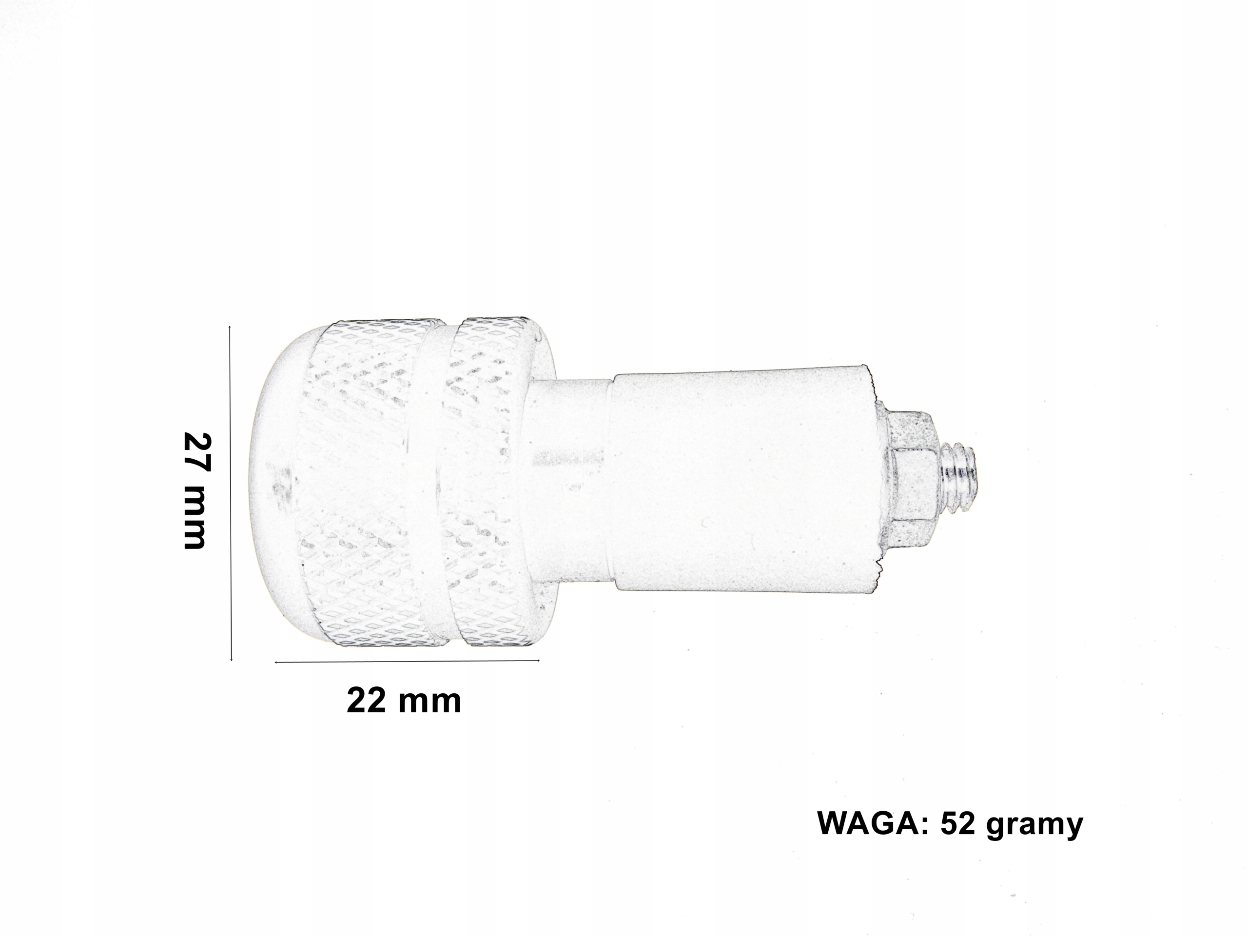 KOŃCÓWKA CIĘŻAREK KIEROWNICY 7/8 CALA fi 22mm PARA Producent M.Line