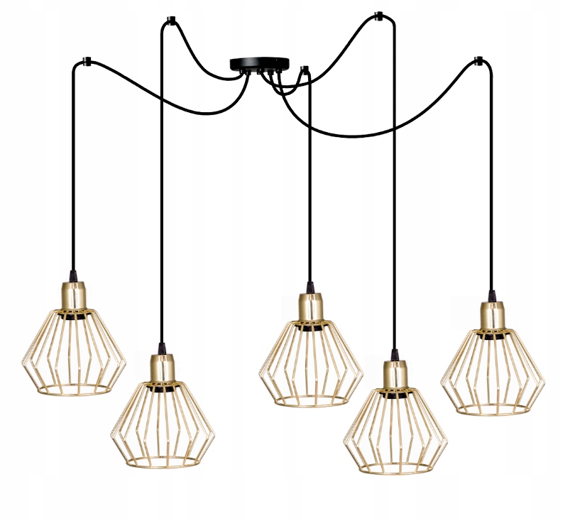 

Lampa Sufitowa ,żyrandol Diament Złoty Markos
