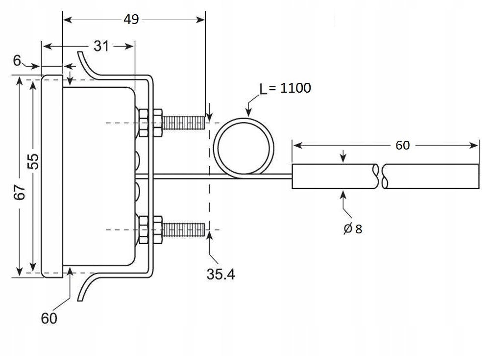 TERMOMETR DO SPALIN SONDA KOTŁA PIECA 0-500°C EAN (GTIN) 5902693830559