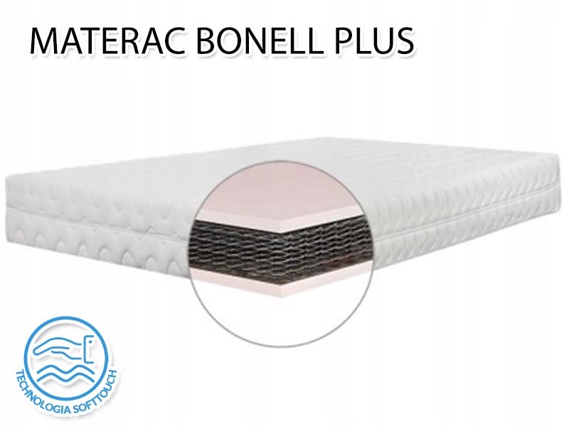 80x200 pružinový matrac plus 18 cm, dve tvrdé bonellové pružiny H2