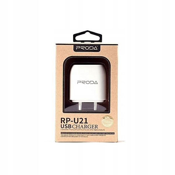 

Ładowarka Sieciowa Proda 5V/2.1A Mocna Szybka-usb