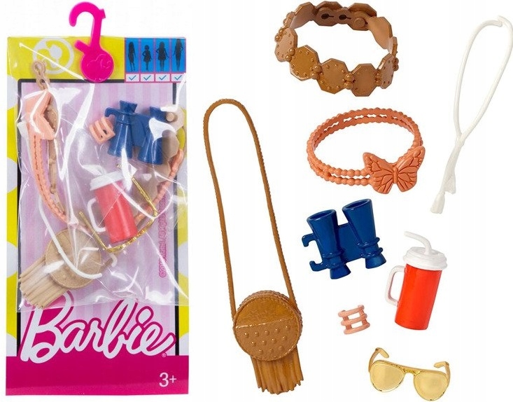 

Mattel Barbie Dodatki Torebka Lornetka Bransoletka