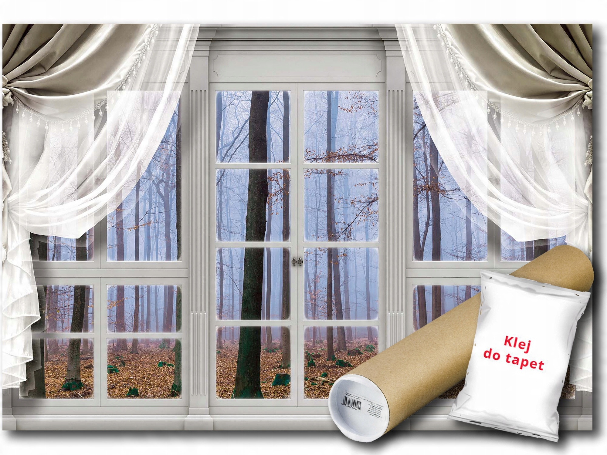 

Fototapeta Okno Las Mgła 18C Fm 104x70,5 F10636