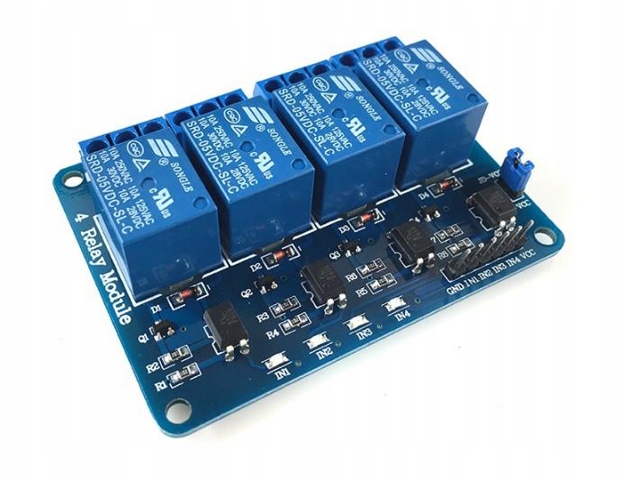 

Moduł 4x Kanał Przekaźnik 5V 10A Avr Arm Arduino
