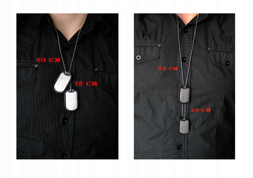 ŁAŃCUSZEK KULKOWY DO NIEŚMIERTELNIKA - 60 + 10 cm Materiał stal inny