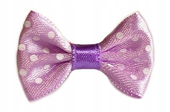 

Małe Satynowe Kokardki W Kropeczki Na Gumkach