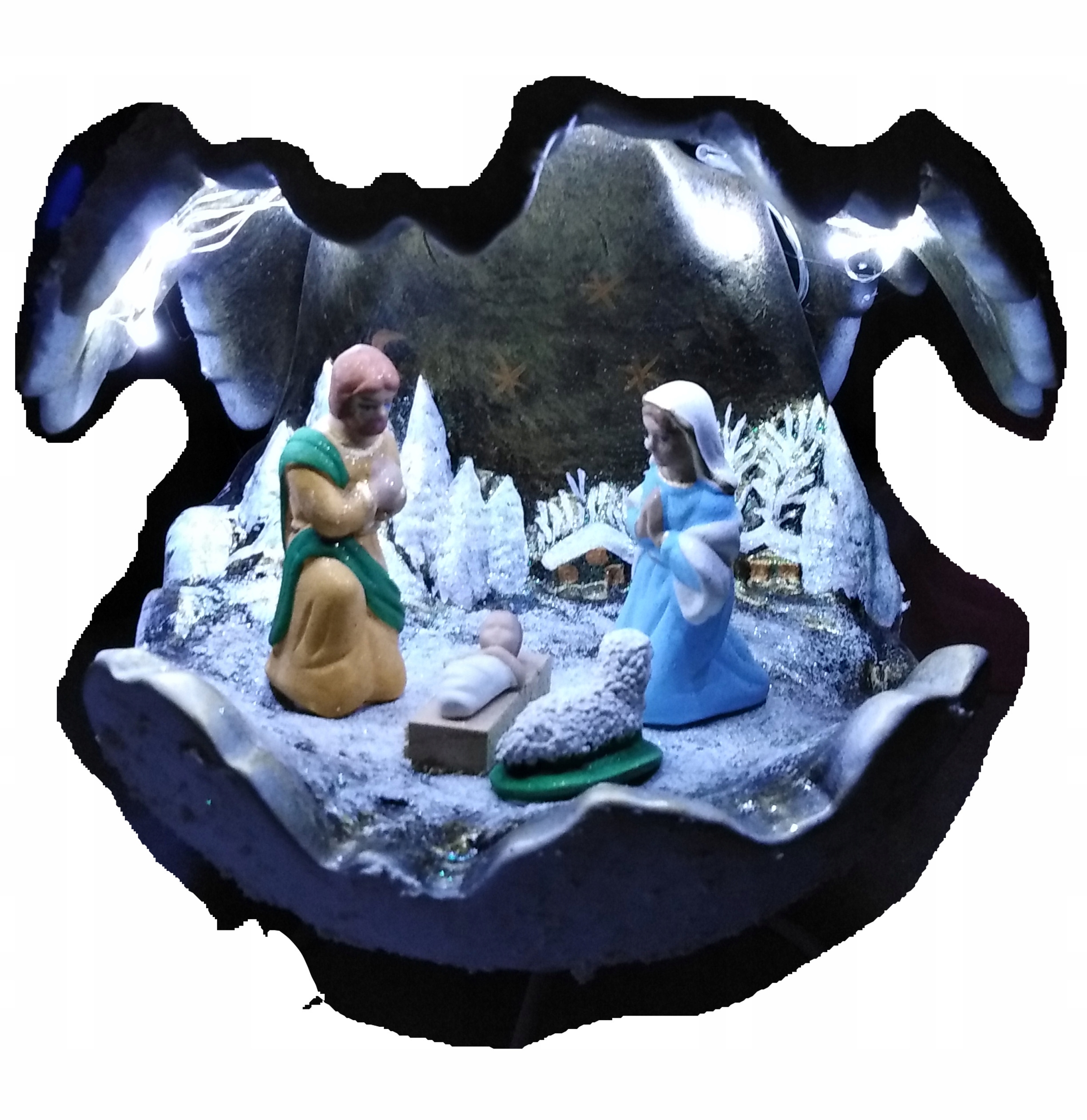 DUŻA SZOPKA BAŃKA ŚWIECĄCA BOŻE NARODZENIE ŚWIĘTA Marka inna