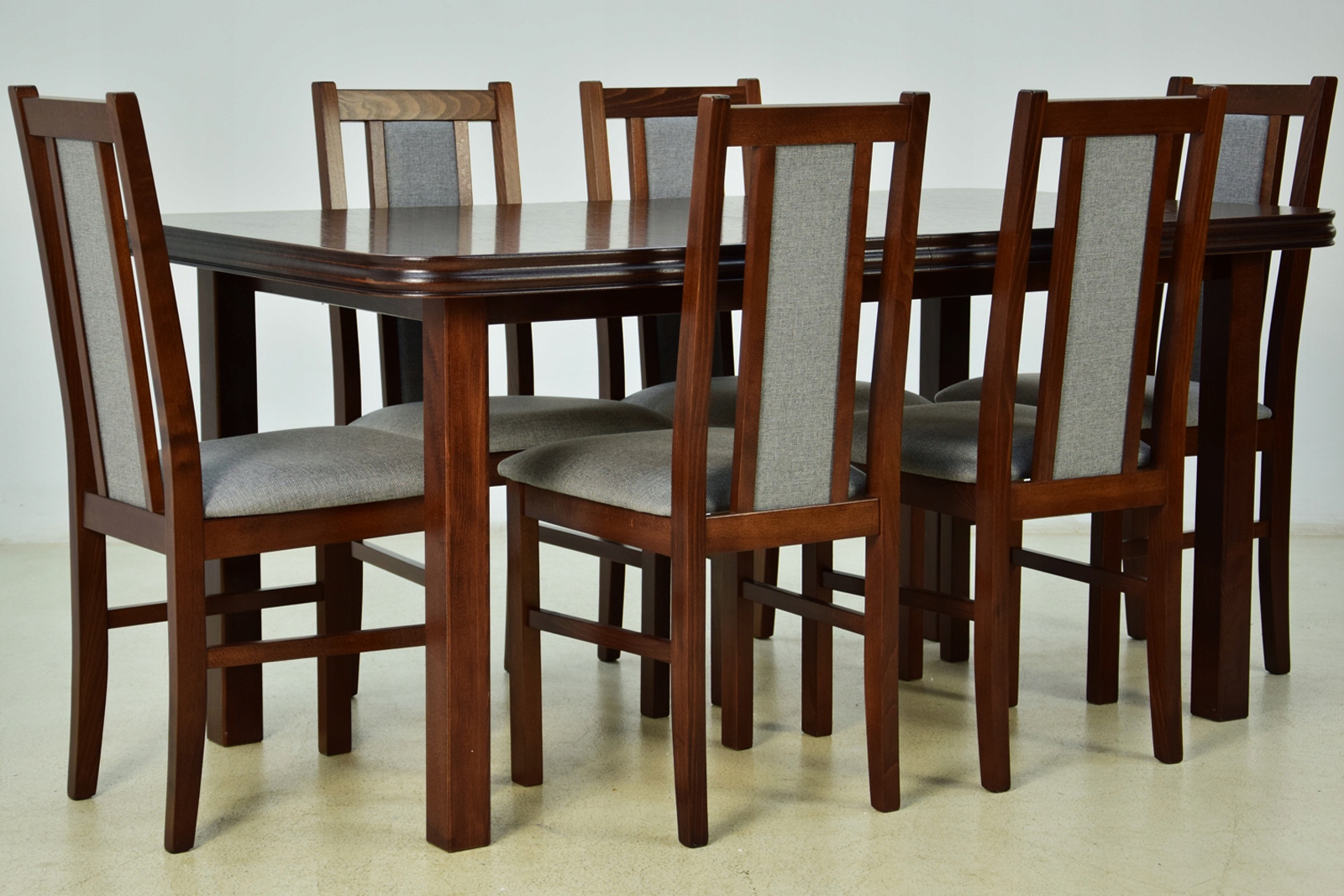 Klasyczny zestaw drewniany stół i 6 krzeseł ORZECH Marka inna