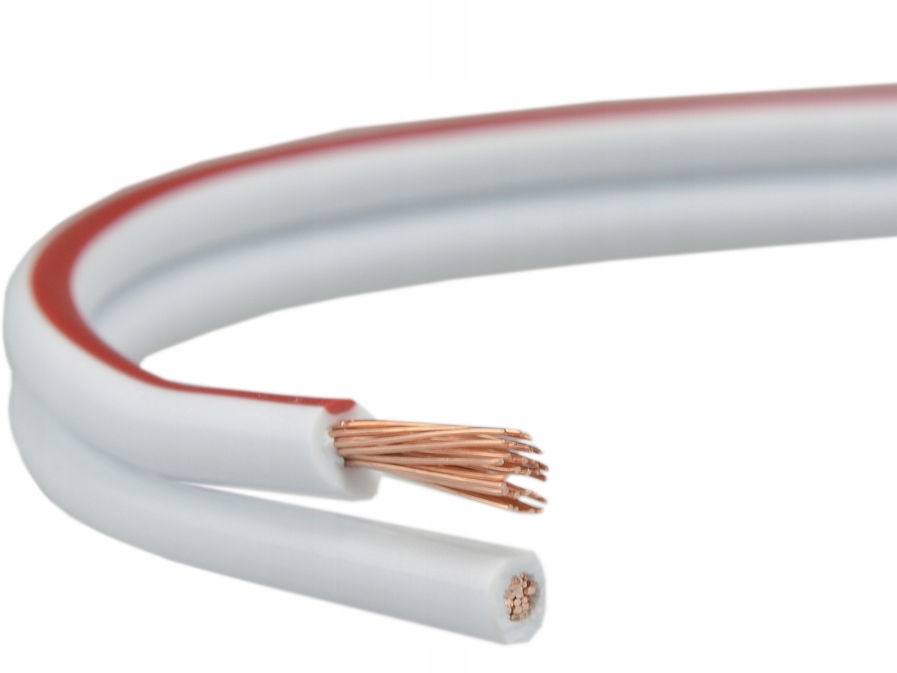 

Przewód kabel głośnikowy miedź SMYp 2x0,75 biały