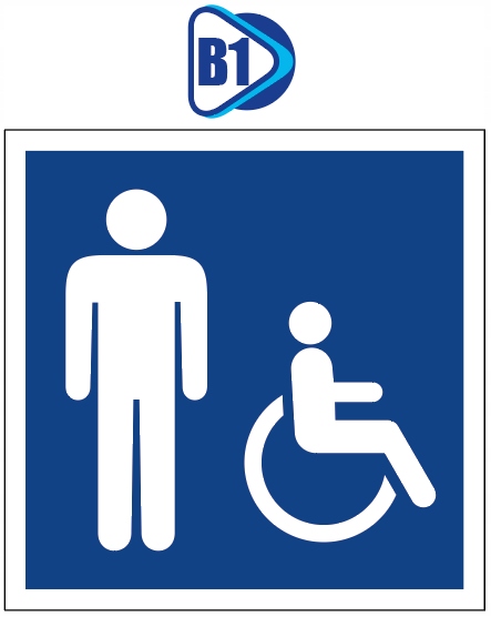 WC TOALETA MĘSKA + INWALIDA TABLICZKA piktogram tablica zadruk UV WR_B1 Kod producenta WR_B1_10x10