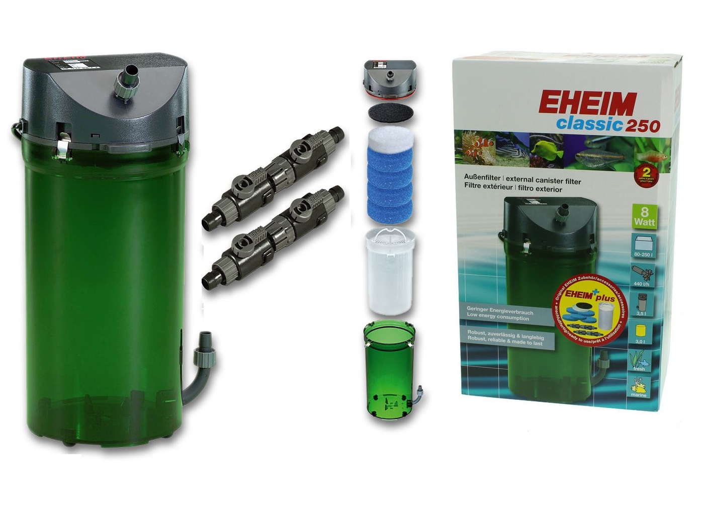 

Eheim Classic 2213 Filtr Do 250 L Wkłady +zawory