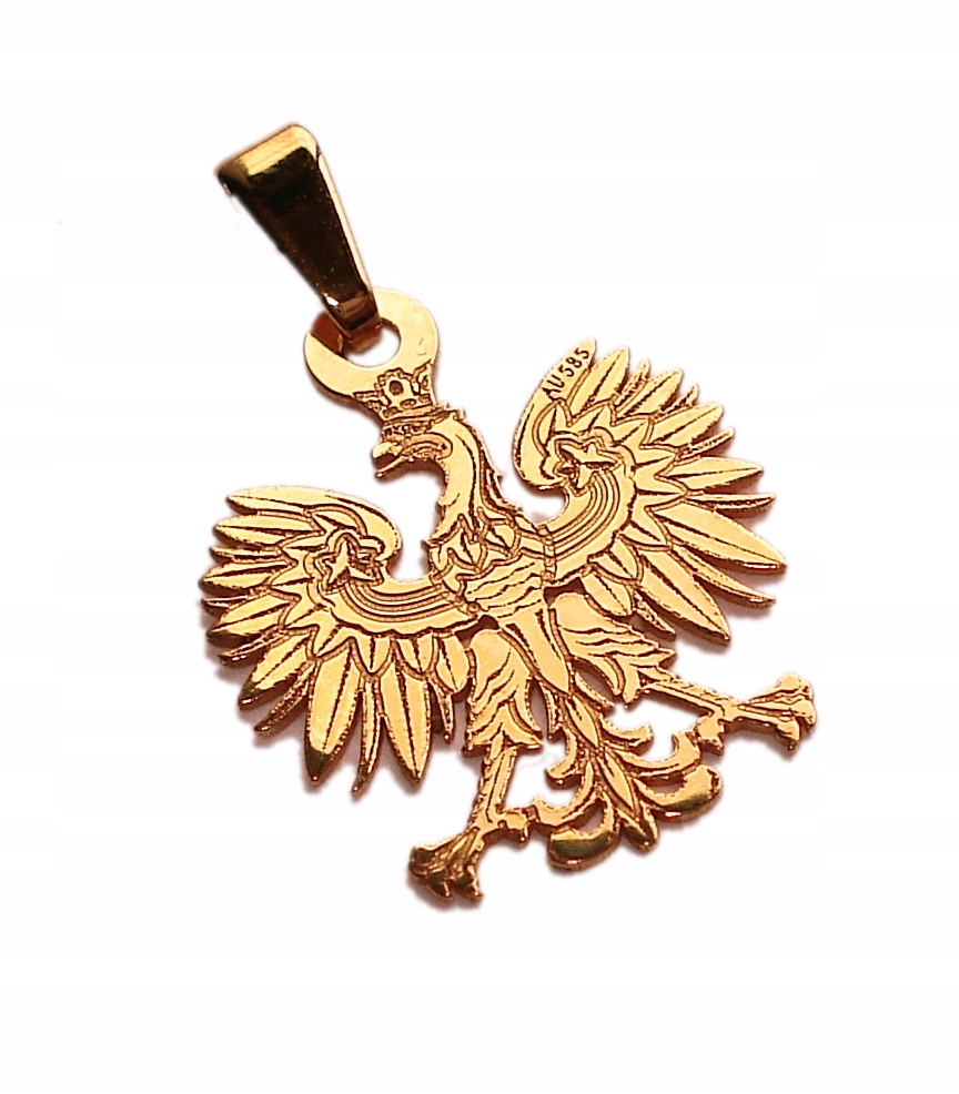 Zawieszka wisiorek orzeł orzełek godło ZŁOTO 585 Marka Inna marka