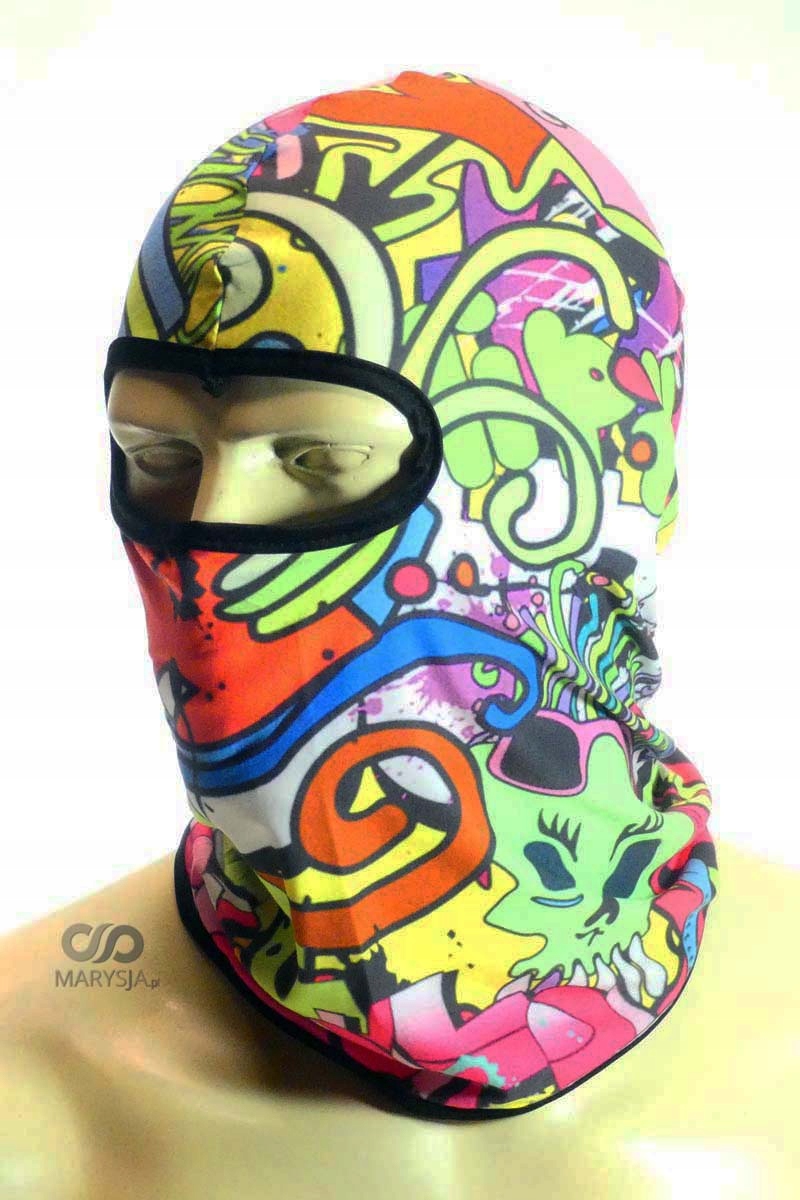 Kominiarka Maska termoaktywna Druk 3D StretWear