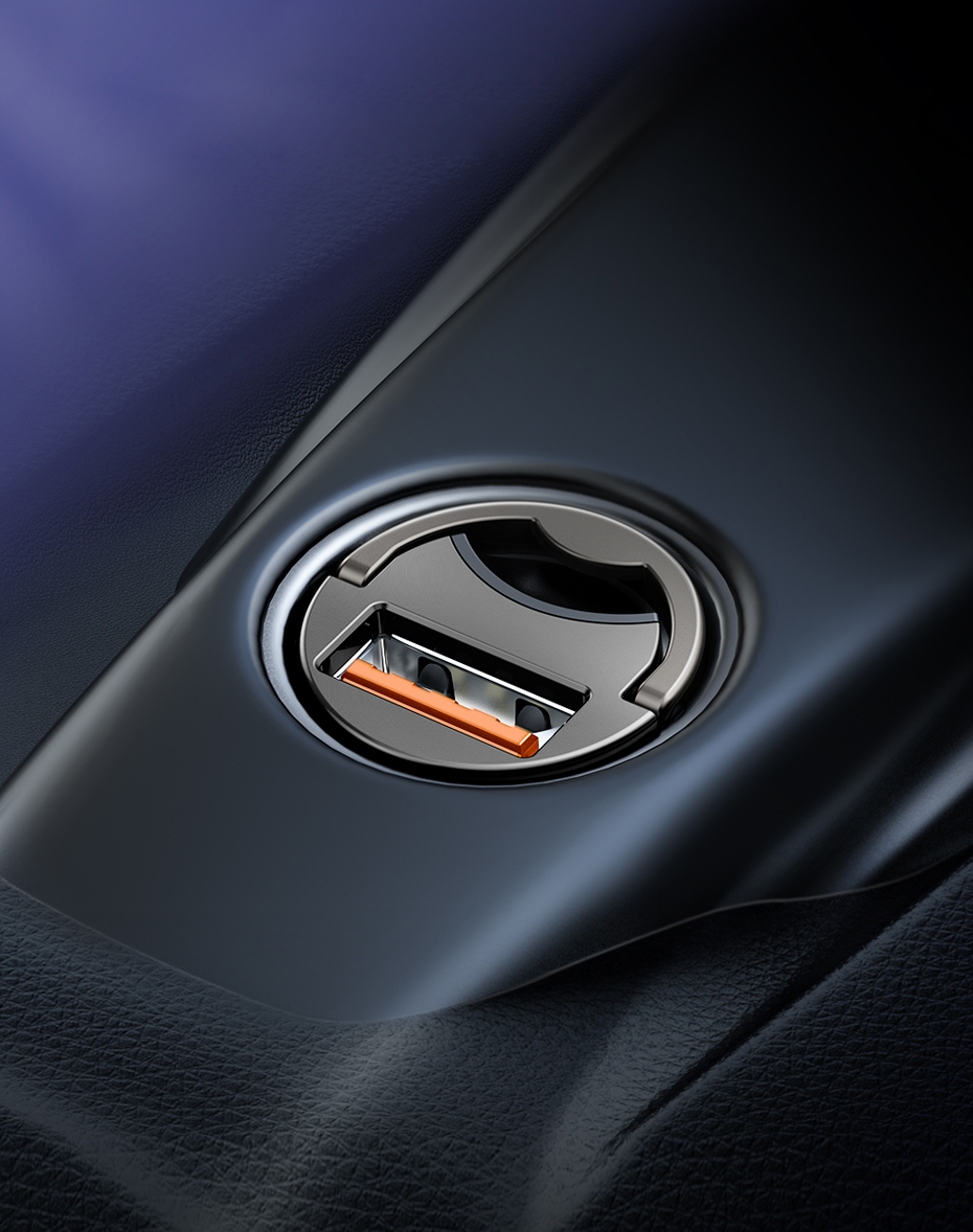 BASEUS MAŁA ŁADOWARKA SAMOCHODOWA USB QC 3.0 5A Zgodność ze standardem Quick Charge 1.0 Quick Charge 2.0 Quick Charge 3.0