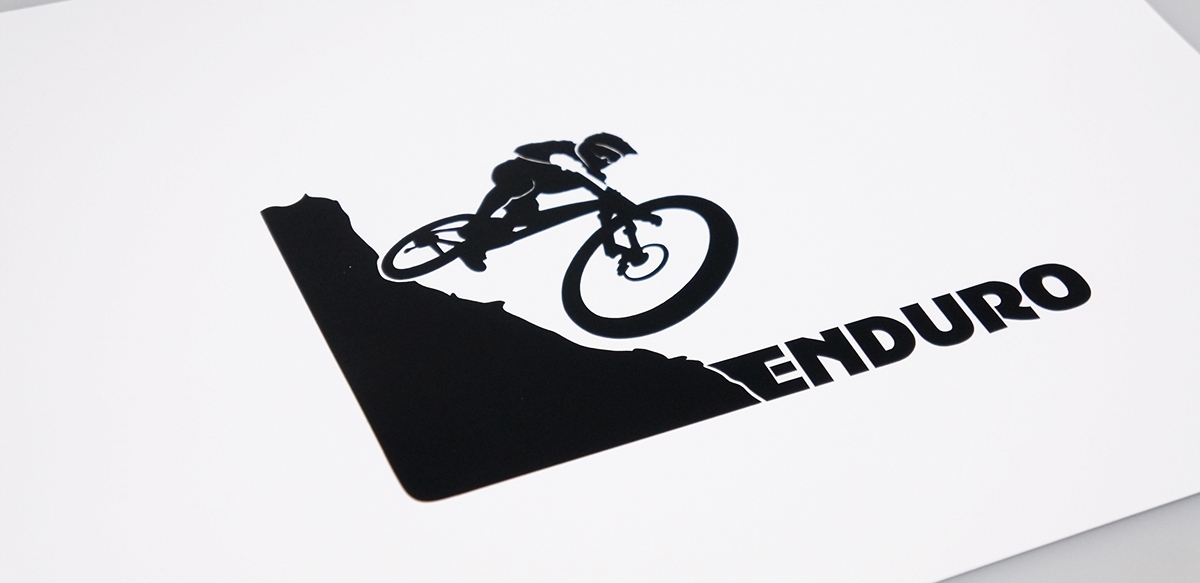 NAKLEJKA na samochód ROWER ENDURO 15x8cm Producent Inny