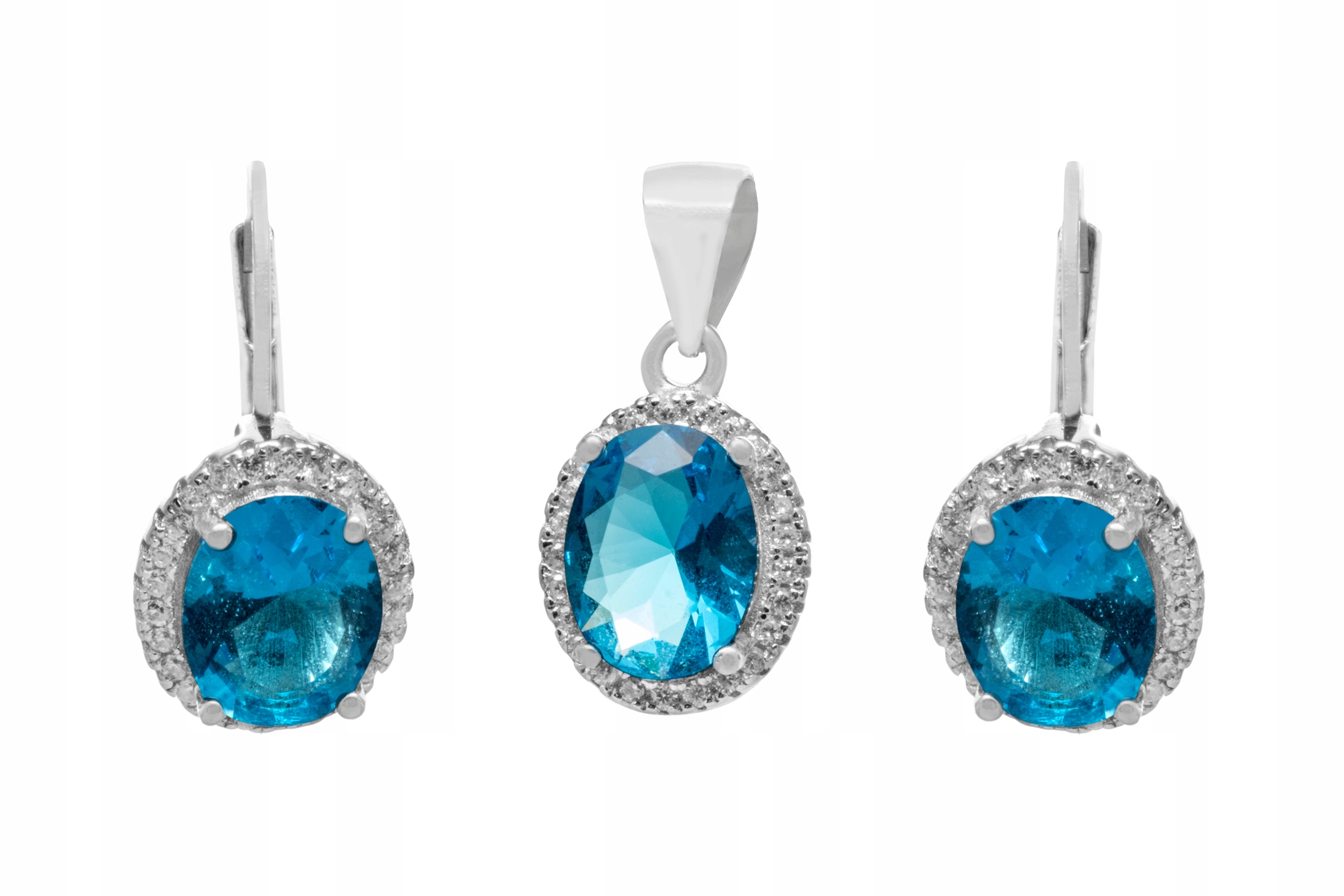 Krásný Stříbrný Rhodiovaný Komplet Markýza Kol+vis!