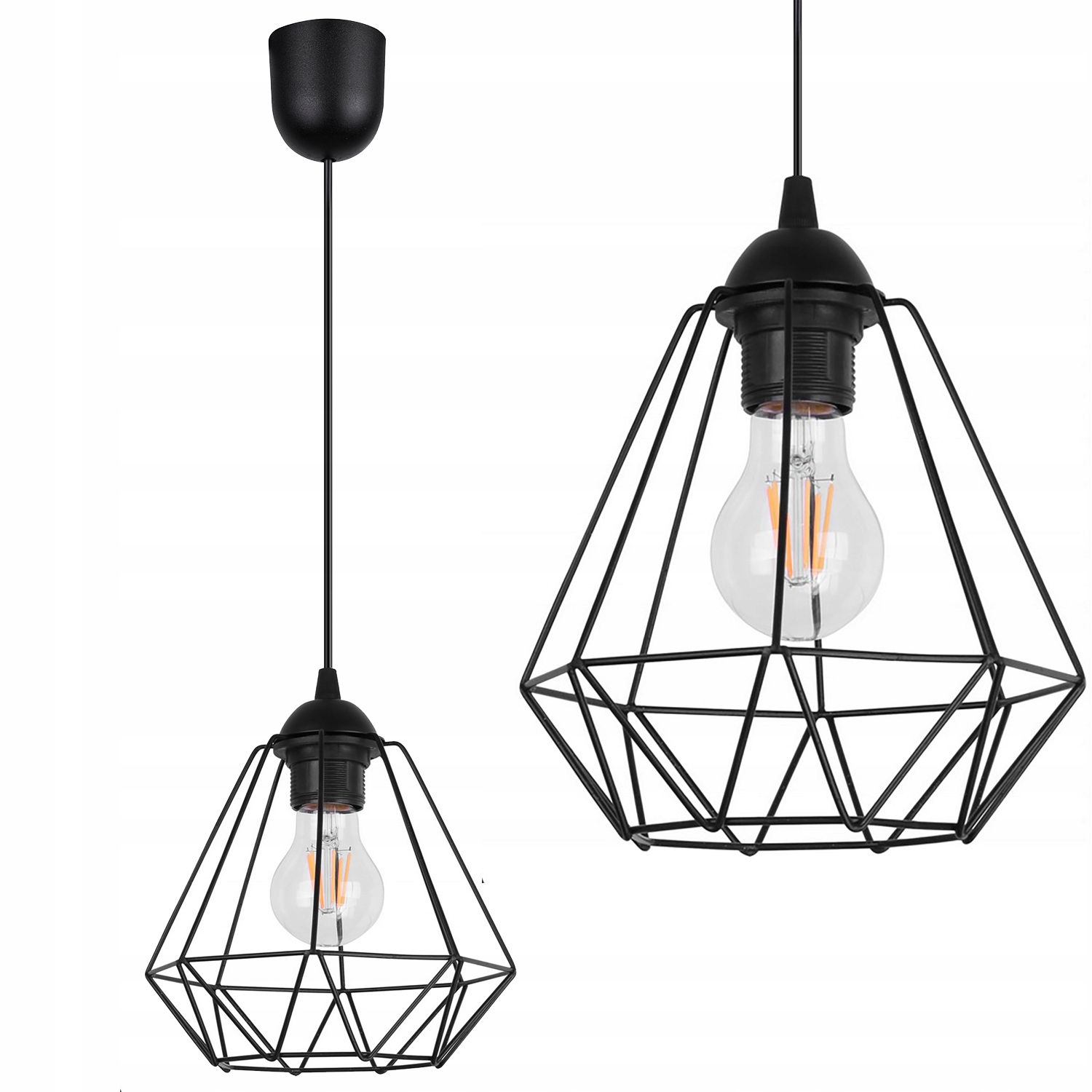 

Lampa Sufitowa Wisząca W Stylu Loft E27