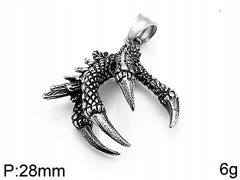 NASZYJNIK MĘSKI SZPONY STAL SZLACHETNA 316L Długość całkowita 60 cm