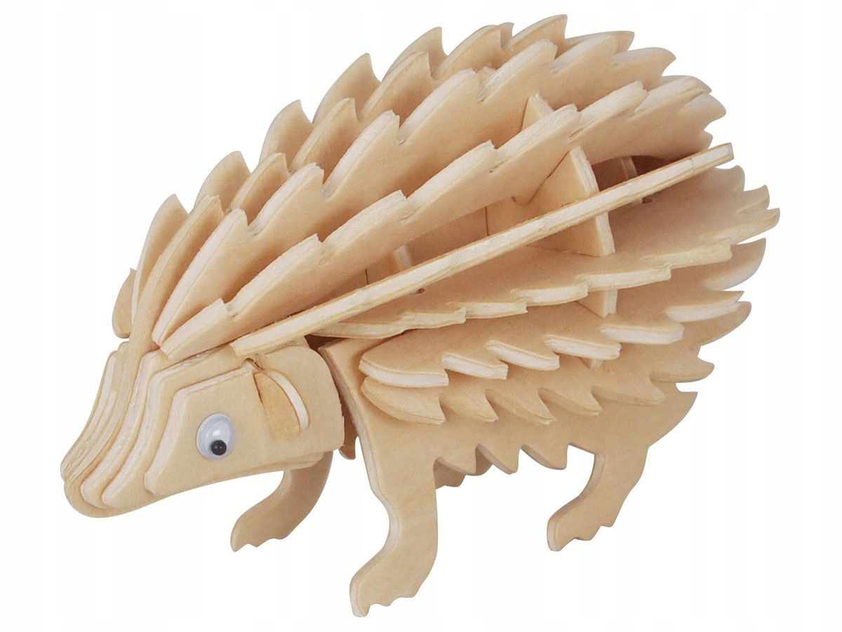 PUZZLE DREWNIANE 3D JEŻ JEŻYK