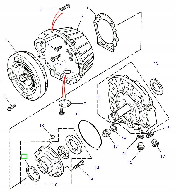 Simering konwertera skrzyni biegów Land Rover Discovery Defender i Range Producent części Corteco