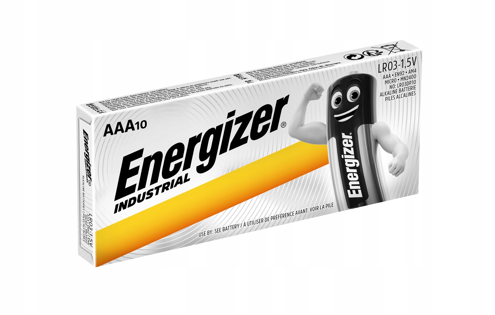 

10 x Bateria Alk Energizer Industrial R03 LR03 Aaa