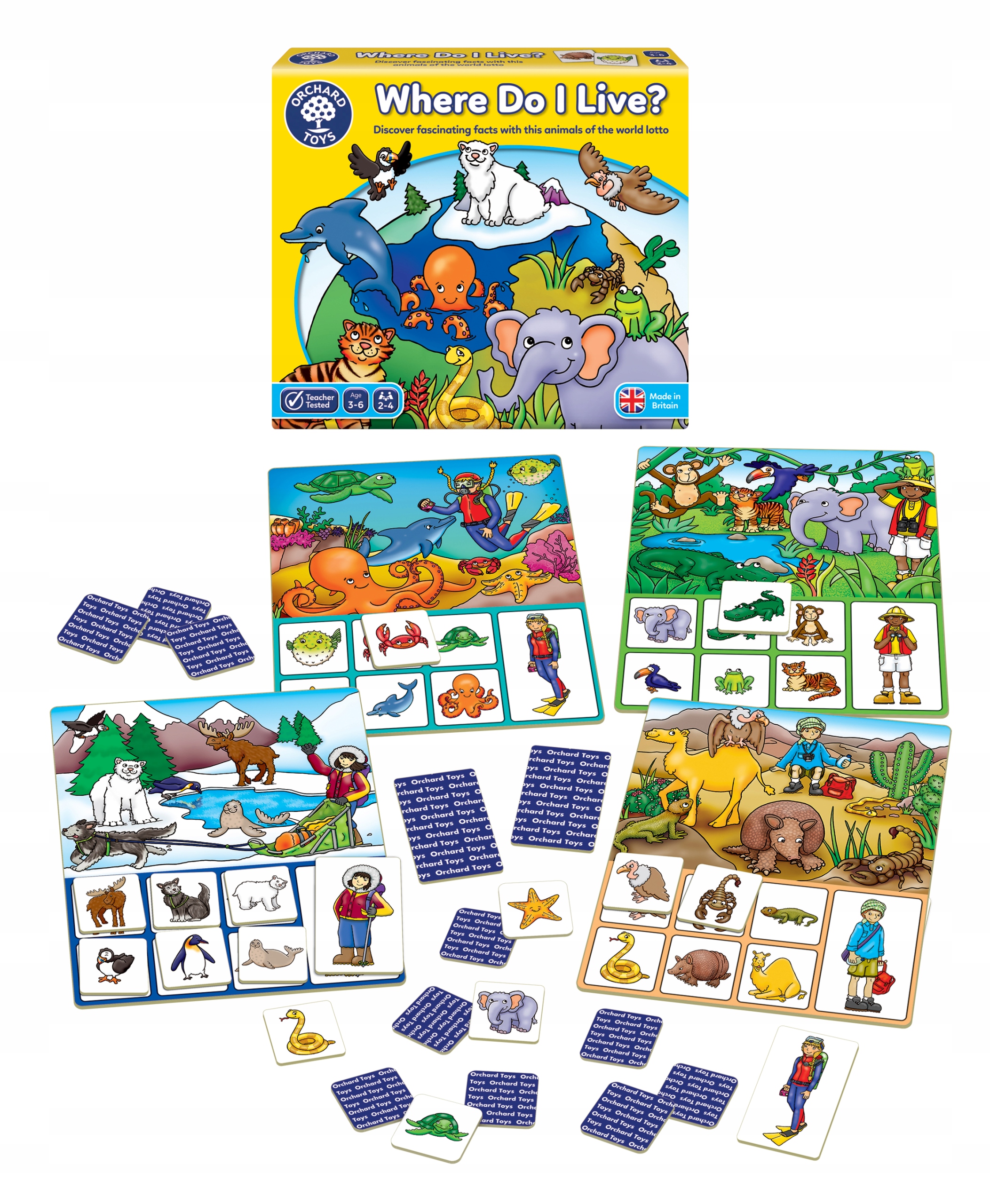 Orchard Toys Where Do I Live - домашние животные экосистемы