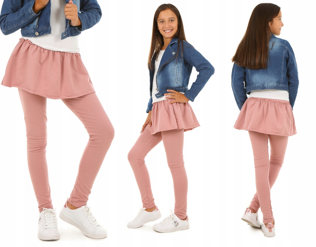 

Leginsy Ze Spódniczką, falbanka 122 Brudny Róż