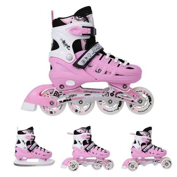

Zestaw Damski Wrotki Rolko-wrotki 4w1 ABEC-7 39-42
