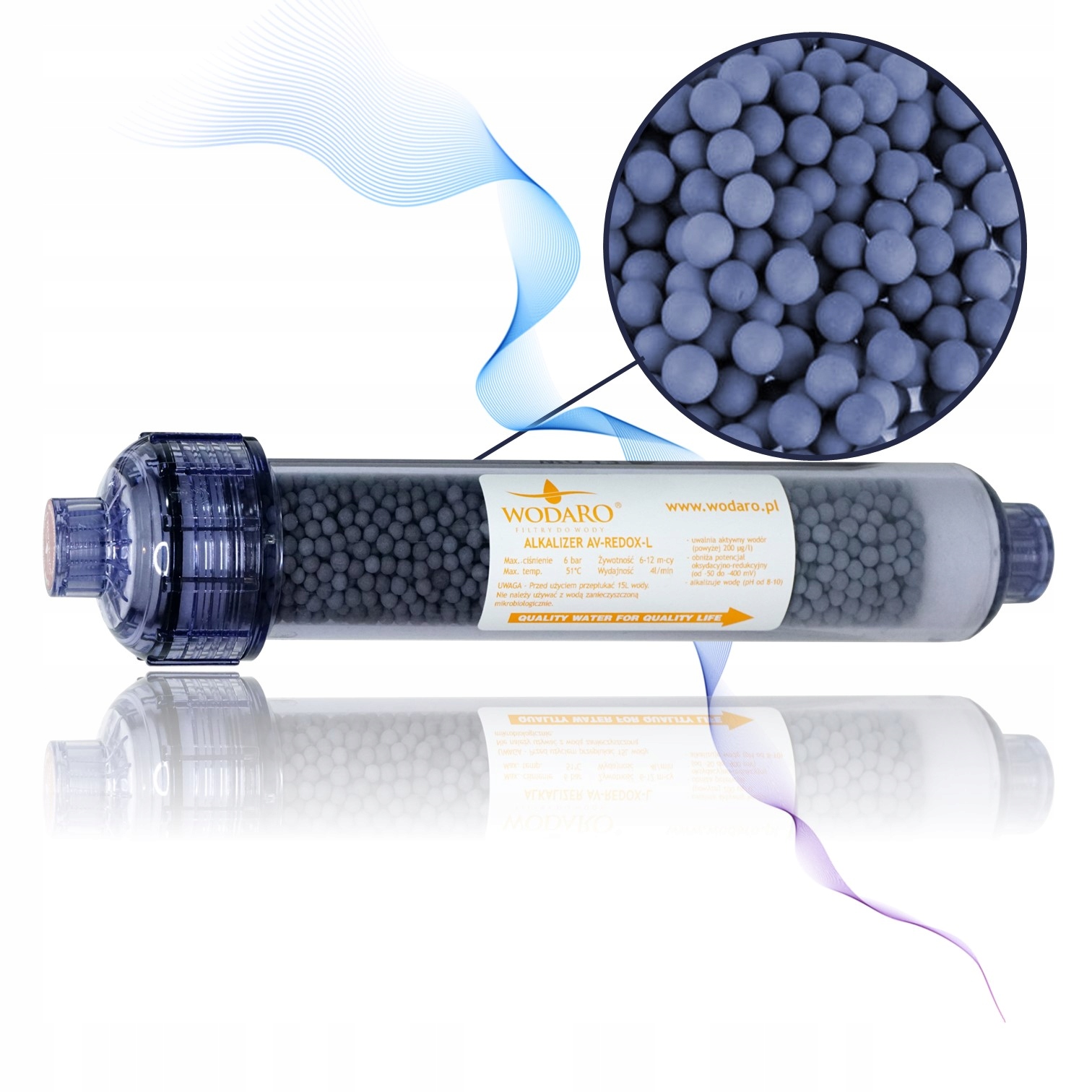 FILTR DO WODY ODWRÓCONA OSMOZA RO7 JONIZATOR REDOX Kolor dominujący biały