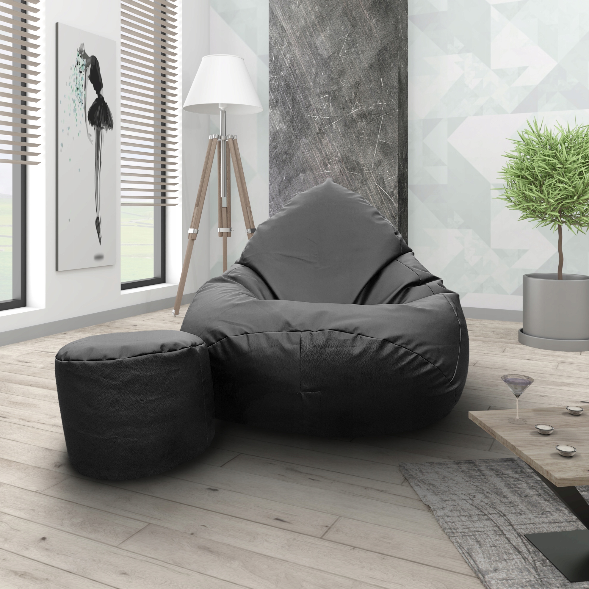 WIELKA PUFA XXXL + GRATIS pufy WOREK FOTEL SALON Kolekcja młodzież/ dorośli