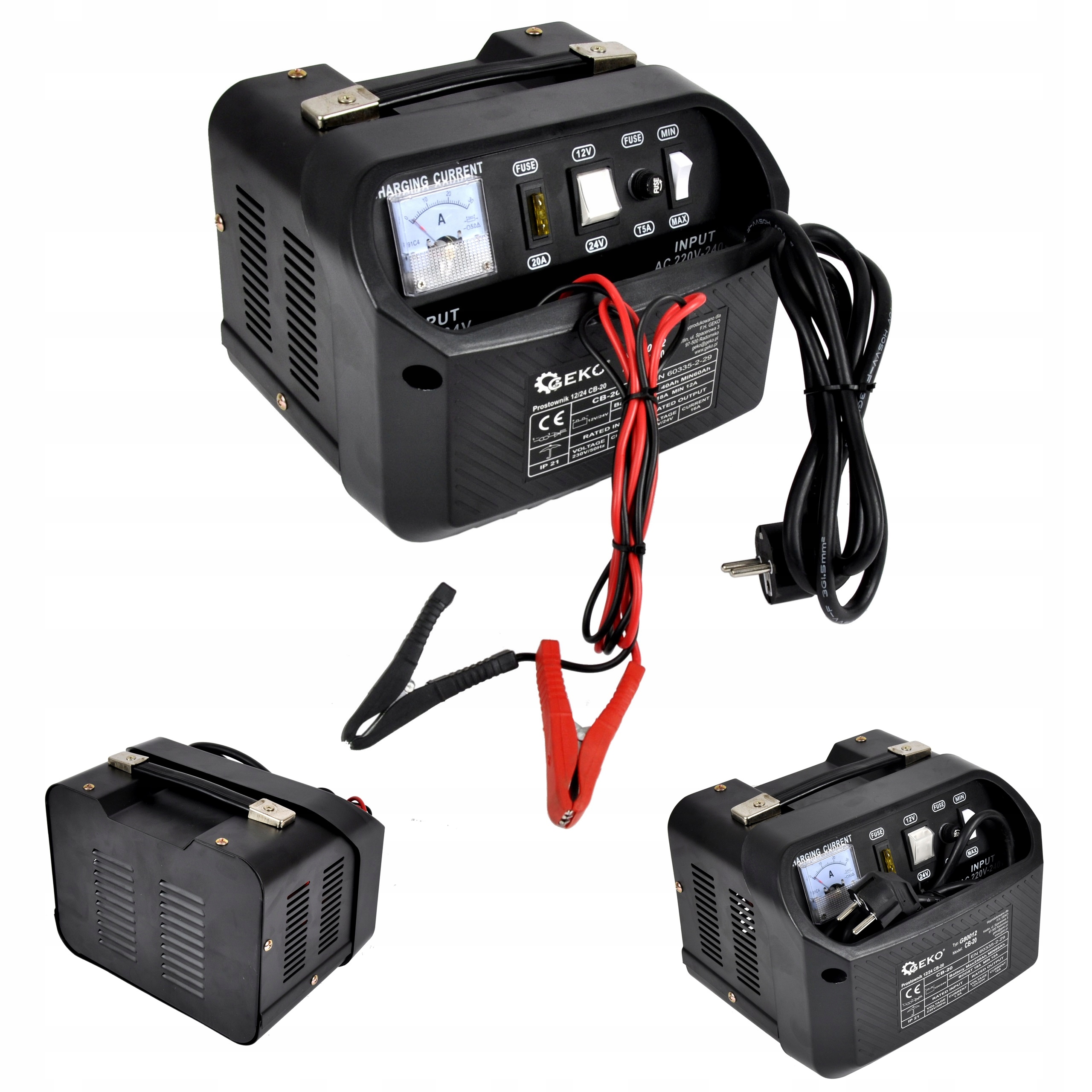 

Prostownik 12V/24V 16A 240Ah Ładowarka Akumulatora