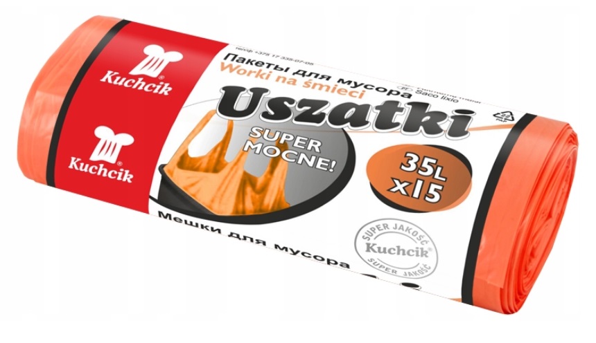 

Kuchcik Worki Na Śmieci Uszatki Mocne 35L x 15 Szt