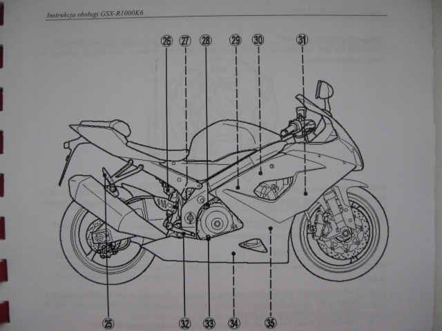 SUZUKI GSX-R 1000K6 POLSKA ИНСТРУКЦИЯ ОБСЛУЖИВАНИЯ GSXR фото 6